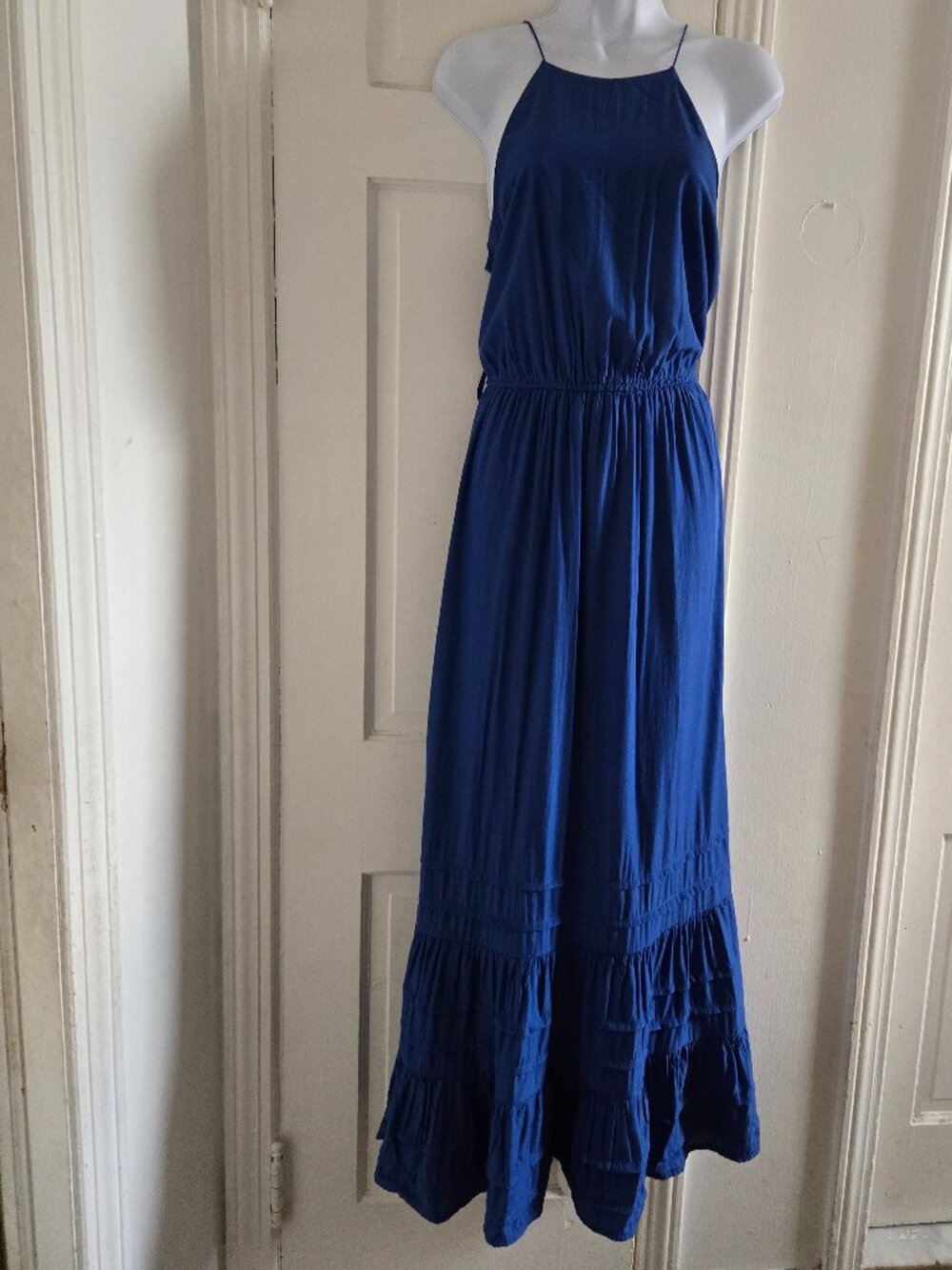 Royal Blue Halter Neck Maxi Dress